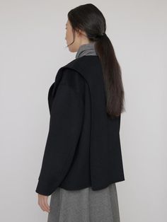 Composition : Shell: Wool 90%, Nylon 10% / Lining: Polyester 52%, Viscos 48%Country of Origin : Republic of Korea Wool Jacket, Composition, Wool, The Originals, Clothes For Women, Clothes, Black