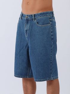 Step back in time with these Vintage Blue Denim Jorts - the perfect blend of vintage charm and modern style. These baggy fit jean shorts, come in a washed blue color, with a vintage T&C embroidered logo on the back right pocket. Product details: T&C Surf Australia Men's fit, baggy fit 100% Cotton 90's Inspired, Oversized Denim Jean Short Heavy Weight Denim 5 Pocket Styling Over the knee (21") leg length Custom T&C bottoms and rivets Vintage Back Pocket and Thigh Embroidery Vintage Relaxed Fit Denim Shorts, Washed Blue Denim Shorts, Faded Vintage Cotton Jean Shorts, Denim Blue Washed Relaxed Fit Shorts, Faded Vintage Denim Shorts, 90s Inspired, Men Fits, Baggy Fits, Over The Knee