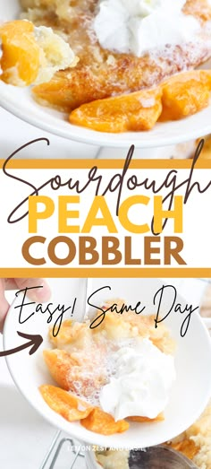 sourdough peach cobbler Dessert Shooters Recipes, Summer Desserts Easy Healthy, Cobbler Easy, Desserts Summer, Easy Sourdough, Desserts Healthy