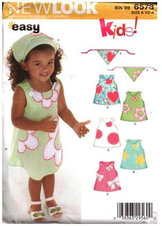 New Look 6578 Girls Dress Size: A 0.5-4 Uncut Sewing Pattern https://pattern-walk.com/product/new-look-6578-girls-dress-size-a-0-5-4-uncut-sewing-pattern/ Pattern-Walk Sundress Sewing Patterns, Toddler Summer Dresses, Envelope Pattern, New Look Patterns, Girls Applique, Toddler Summer, Sewing Patterns Girls, Special Dresses