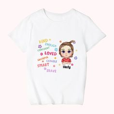 [UNIQUE DESIGN]: With its cute and fun design, this t-shirt is perfect for kids and teenagers who love to stand out from the crowd. The design is unique, making it a great addition to any wardrobe.
[SKIN-FRIENDLY MATERIAL]: This t-shirt is made from soft and breathable cotton material that is gentle on your child's skin, ensuring they stay comfortable throughout the day.
[VARIOUS CUSTOM OPTIONS]: We offer a variety of custom options, so you can choose the perfect design and size for your child's Funny Character Print T-shirt For School, Kawaii Letter Print Tops For School, Cute Letter Print T-shirt For End Of School Year, First Day Of School Sign, Kid N Teenagers, Back To School Gift, School Signs, School Gift, Back To School Gifts