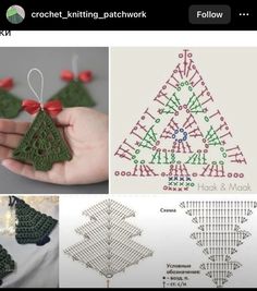 crochet christmas tree ornament patterns and instructions