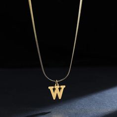 LOVCIA AtoZ Personality Trends Letter Pendant Necklace for Women LOVCIA Classic Clavicle Chain With Initial Pendant, Classic Clavicle Chain With Initial Pendant Jewelry, Classic Wedding Necklaces With Charms, Classic Wedding Necklace With Charms, Elegant Initials Necklaces As Gift For Her, Elegant Initials Necklace As A Gift For Her, Classic Initial Pendant Necklace For Mother's Day, Elegant Gold Name Necklace With Charms, Elegant Mother's Day Charms Necklace