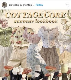 Megancore Outfits, Honeycore Aesthetic Outfits, Summer Cottagecore Outfits, Cottagecore Lookbook, Cottagecore Outfit Ideas, Cottagecore Fits, Cottage Core Fashion, Magic Clothes, Cottagecore Outfit