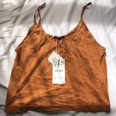 Brand New. Never Work. Too Small For Me Can’t Return It’s Too Late. Summer Brown Tank Top For Day Out, Brown Cropped Summer Top, Summer Brown Cami Top, Brown Casual Crop Top For Beach, Casual Brown Cami Crop Top, Casual Brown Crop Top For Beach, Summer Brown Cami Crop Top, Brown Cami Crop Top For Summer, Brown Crop Top For Summer