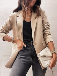 Casual Pockets Shawl Collar Plain Loose Blazer Neckwear Women, Blazer Jackets For Women, Lightweight Blazer, Work Suits, Womens Blazers, Long Sleeve Blazers, Casual Blazer, Work Clothes, Pant Shirt