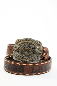 Miss Texas Rodeo Belt – Idyllwind Fueled by Miranda Lambert Classic Concho Belt Buckles For Rodeo, Embroidered Brown Belt Buckle For Rodeo, Leather Concho Belts For Western-themed Events, Classic Hand Tooled Belt Buckles For Western-themed Events, Rustic Rodeo Belt Buckle With Antique Design, Rustic Concho Belt Buckles For Rodeo, Rustic Antique Buckle Belt For Rodeo, Western Belts And Suspenders With Antique Buckle For Ranch, Classic Concho Belt For Western-themed Events