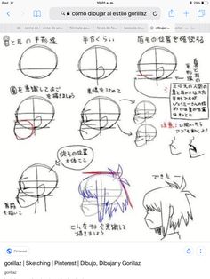 various facial expressions drawn on paper with chinese characters in english and japanese writing, including an image of a man's head