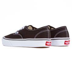 The Authentic, Vans original, and now iconic style, is a simple low top, lace-up with a durable canvas upper, metal eyelets, Vans flag label, and Vans original Waffle Outsole. Uppers of durable canvas for a classic look. Lace-up closure. Cotton drill lining for breathability. Co-molded midsole/outsole blends comfort with traction, durability, and a heritage sidewall look. Style Name: VN-0EE3BLK-VANS Vans Original, Authentic Vans, Iconic Style, Street Chic, Sneakers Black, Shoe Brands, Classic Looks, Low Top, And Now