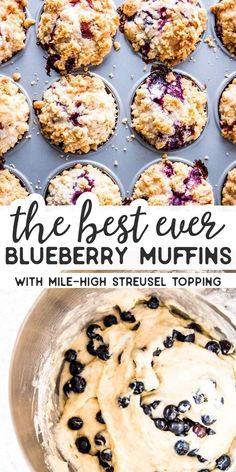 the best ever blueberry muffins with milk - high crust topping