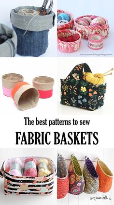 the best patterns to sew fabric baskets