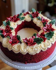 Yalda Cake, Christmas Wreath Cake, Easy Gingerbread Recipe, Velvet Wreath, Easy Christmas Cake Recipe, Wreath Cake, Christmas Wreath Ideas, Lime Desserts, Xmas Desserts