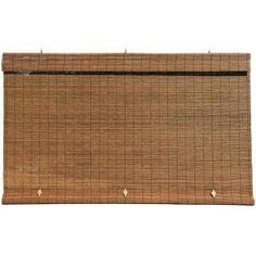 a bamboo blind with holes in the middle