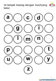 an english alphabet worksheet with the letters and numbers to be used in this language