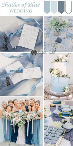 blue and white wedding color scheme