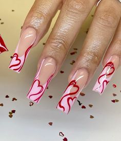 #valentinenails #valentinesdaynails #nailsoftheday #holidaynails #vdaynails #valentinesdaygift #inspiration #nailsofinstagram #pinknailsideas #heartnails #naildesign Pink Red Valentines Day Nails, Dope Nail Designs Valentines Day, Love Nails Design Valentines Day, Valentines Days Nail, Lips Nails Designs, Valentine’s Day Nail Art, Valentine’s Day Nails, Valentine Nails Red, Anti Valentines Day Nails