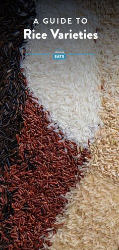 rice varieties with the title, a guide to rice varieties