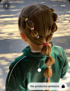 Colorful Ponytail Hairstyles, School Friendly Hairstyles, Hair Styles For Short Hair Girls Kids, Crazy Hairstyles For School, Kids Hairstyles Long Hair, Hair Styles For School Kids, Hairstyles For Elementary School, Preschool Hairstyles, Easy Kids Hairstyles