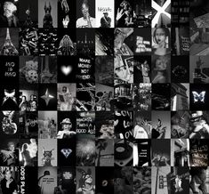 a collage of black and white images