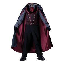 a young boy dressed up as dracula from the movie maleficent, standing in front of a white background