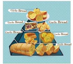 a food pyramid with bread, garlic bread and garlic bread on each side that says my personal food pyramid carie bread garlic bread garlic bread garlic bread garlic bread garlic bread garlic bread garlic bread garlic bread