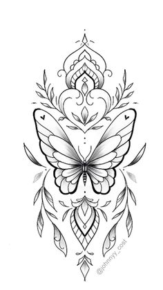 Leg Tattoo Drawings, Butterfly Mandala Tattoo, Feminine Tattoo Designs, Tattoo Borboleta, Tato Mandala, Mandala Tattoos For Women, Mandela Tattoo, Borboleta Tattoo, Shin Tattoo