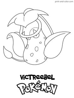 a cartoon character with the word victrebell pokemon on it