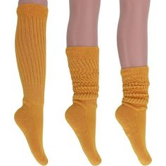 These Womens Trendy Socks Can Be Worn Pulled Up to Your Knees to Make Knee High Socks to Wear with Your Boots or Scrunched Down to Your Ankles for a Timeless Look in Your Sneakers. Made of 85% Cotton 13% Polyamid 2% Elasthane. Perfect for Wear During All Seasons as You Can Wear Them with Your Desired Footwear at The Length You Like. These Womens Warm Socks are Great for Relaxing Around The House and for Pairing with Shoes Such as Sneakers Flats Sandals or Boots. These Slouch Socks Come in Multip Trendy Socks, Slouch Socks, Sock Crafts, Golden Rod, Iconic Fashion, Flats Sandals, Warm Socks, Daily Style, Knee High Socks