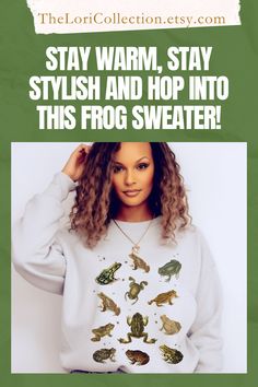 Step up your cool weather outfit game with this cute frog sweater. It’s the perfect blend of comfort and aesthetic, making it a must-have for winter. Pair it with your favorite accessories and create endless outfit possibilities. Don’t miss out—order now!