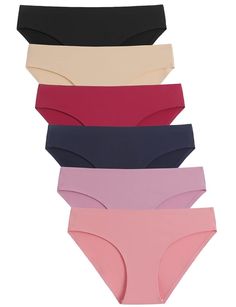 PRICES MAY VARY. SEAMLESS UNDERWEAR: It's made of high quality soft stretchy fabric with 100% cotton health and breathable lining. Fabric is silky touch like the second layer of skin to make you feel nothing on. Comfortable to wear and stay in place all day long. DESIGN FEATURES: One piece bikini cut, low waist and tagless. These seamless underwear is great for daily wearing or under your workout pants. No slipping and no riding up. Multiple classic colors to match almost bras. SIZE GUIDE: [Wais Camping Clothes, Seamless Panty, Mha Dr, Workout Pics, Feel Nothing, Academia Clothes, Women Workout, Feeling Nothing, Beautiful Lines