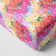 an image of a colorful floral print sheet