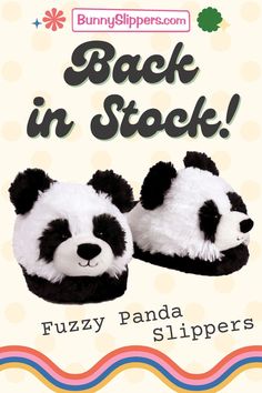 We just re-stocked this customer fave... Fuzzy Panda Slippers by Everberry®! Panda Slippers, Back In Stock