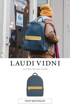 Looking for the best leather backpack for your next vacation or business trip this winter? Look no further! These leather backpacks from Laudi Vidni come in different sizes to match your outfit and essentials. Design your functional backpack in luxurious leather today! Cute Leather Backpacks, Work Commute, Men's Backpacks, Functional Backpack, Leather Colors, Best Leather, Leather Backpacks, Business Trip, Men's Backpack