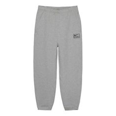 Nike Fleece Pants x Stussy 'Dark Gray Heather' DO9341-063 (Unisex/Crossover/Solid Color) Nike X Stussy, Stussy Nike, Nike Joggers, Nike Fleece, Nike Sweatpants, Fleece Sweatpants, Grey Sweatpants, Tech Fleece, Fleece Pants