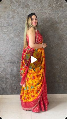 Haldi Saree Outfit, Saree On Lehenga, Haldi Saree Look, Lehenga Drape, Modern Lehenga Designs, Yellow Saree For Haldi, Sari Draping, Modern Lehenga, Draping Ideas