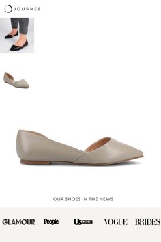 The Cortni flat from Journee Collection combines chic style with comfort in its pointed-toe D'Orsay silhouette. With a slip-on design for easy wear, these flats feature a padded footbed that ensures a comfortable step throughout the day. The flat sole and man-made uppers make them a versatile and practical choice for both casual and semi-formal occasions, providing a touch of sophistication to any ensemble. • Pointed-Toe • D'Orsay Silhouette • Slip-On Design • Padded Footbed • Flat Sole • Man-Ma Journee Collection, Ballet Flat, Fashion Flats, Easy Wear, Formal Occasion, Semi Formal, Ballet Flats, Chic Style, The Day