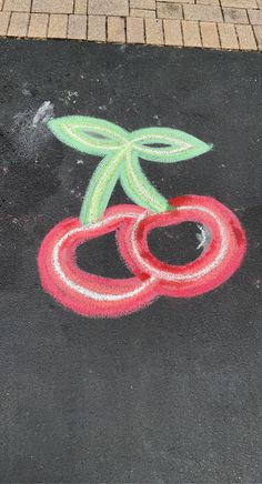 chalk cherry idea design vsco summer paint Summer Chalkboard Art, Chalk Wall Art, Chalk Designs, Side Walk