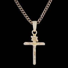 Rock the GLD "Golden Crucifix" pendant solo for a subtle drip or stacked as a statement piece. Made with 18k gold, this piece is sure to stand out in a crowd. Boss up and flex with the GLD gang. This product is guaranteed for life - GLD will repair the item should you experience any defects in craftsmanship or breakage. Specifications - 19mm x 29mm (Width x Height) - Bail: Fits up to 5mm Tennis Chain - Weight: (Weight can vary +/- 0.2 gram) - Gold Plated: 4 grams - Solid middle and back (Not hol Cross Pendant Men, Vermeil Jewelry, Custom Earrings, Cuban Chain, Pendant Bracelet, Drop Necklace, Gold Design, Chain Pendants, Chains Jewelry