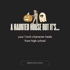 a halloween house but it's your 1 inch character heels from high school