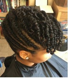 Updo Flat Hairstyles, Big Cornrows Hairstyles, Hair Plaits, Big Cornrows, Natural Hair Flat Twist, 4a Natural Hair, Twist Cornrows, Braided Updos