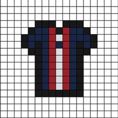 a cross stitch pattern with an image of a red, white and blue shirt