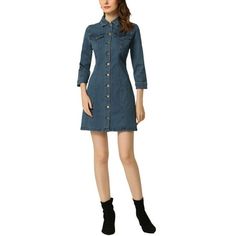 This piece is cut to a flattering above-knee length and features a classic collar neckline, front button placket. It creates a feminine silhouette and finished with shiny buttons and contrast stitching. Pair with canvas trainers for the perfect off-duty ensemble. Occasion: Holiday, Weekend Gathering, School, Casual, Daily, Party, Beach. Please check your measurements to make sure the item fits before ordering. Size Chart (in inches) International Size-----Chest Girth-----Waist Girth------Shoulder Width------Total Length XS----------34.6---------29.1----------14.7----------32.9 S------------36.6---------31.1----------15.2----------33.5 M-----------38.6---------33.1----------15.7----------34.1 L------------41.7---------36.2----------16.3----------34.8 XL----------44.9---------39.4----------1 Ruffle Bodycon, Fishtail Dress, Beach Please, Feminine Silhouette, Holiday Weekend, Slim Fit Shirt, Above Knee, Off Duty, Button Placket