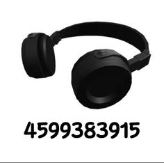 the headphones are black and have numbers for each earpiece, which reads 4 998383895