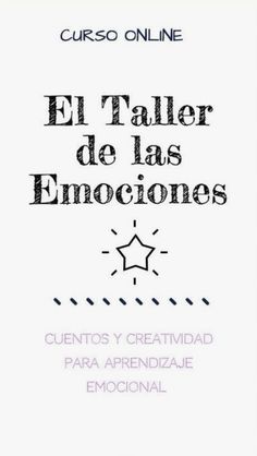 a book cover with the words el taller de las emociones written in spanish