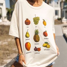 "FRUIT" TEE | IVORY He Would Love First, Fruit Tote Bag, Love Joy Peace Patience Kindness, John 3 30, Skater Hoodie, Galatians 5 22, What Would Jesus Do, The Fruit Of The Spirit, Love Joy Peace