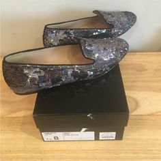 Nwt! Size 8. Black Sequins Darby Loafers. Retails For $238. Features Leather Bottoms On The Soles Of The Shoes. No Trades No Holds Measurements On Request, Know Your Size If It’s Listed, It’s Available Reasonable Offers Considered Through The Offer Button Smoke-Free, Dog Friendly Home All Sales Are Final Party Loafers With Almond Toe Slip-on, Slip-on Round Toe Loafers For Party, Party Leather Sole Closed Toe Loafers, Party Slip-on Loafers With Round Toe, Party Loafers With Slip-on Fit And Round Toe, Slip-on Flat Heel Loafers For Party, Party Loafers With Leather Sole And Flat Heel, Slip-on Loafers With Flat Heel For Party, Party Slip-on Loafers With Flat Heel