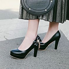 Heel Height: 9.5 cmPlatform Height: 2.5 cmStyle: Fashion,KoreanOccasion: Casual,Party/Club,Office/Career,DressSeason: Spring,Summer,Fall/Autumn,WinterPackage Contents: 1 x Shoes (Pair)Size Guide:34 = foot length 21.5-22cm (Foot width=8-8.5cm)35 = foot length 22-22.5cm (Foot width=8.5cm)36 = foot length 22.5-23cm (Foot width=8.5-9cm)37 = foot length 23-23.5cm (Foot width=9cm)38 = foot length 23.5-24cm (Foot width=9-9.5cm)39 = foot length 24-24.5cm (Foot width=9.5-10cm)40 = foot length 24.5-25cm ( Chunky Pumps, Wedge Wedding Shoes, Club Office, Wedding Shoes Bride, Wedding Shoes Flats, High Heels Shoes, Ankle Strap Wedges, Shoe Gifts, Shoes Heels Pumps