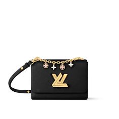 LOUIS VUITTON® - Twist Mm - Black Louis Vuitton Twist Mm Black, Sac Louis Vuitton, Louis Vuitton Gifts, Trunk Bag, Leather Denim, Wallet Pouch, Buckle Shoes, Silver Jewelry Fashion, Monogram Bag