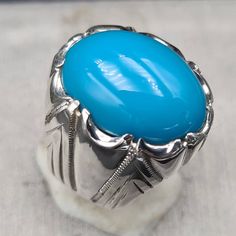 Dark Blue Natural Nishapuri Feroza Turquoise Ring Stone Is 100% Natural Beautiful Clean Blue Piece Handmade New Elegant Design, Designed by one of our Team Member High quality feroza Stone weight around 3.5 grams We can Resize the ring as per buyer Choice We do ship through FedEx in Three working days Please Feel Free to contact me any time Thanks Feroza Ring, Feroza Stone, Mens Sapphire Ring, Kashmir Sapphire, Ring Stone, Team Member, Blue Band, Silver Rings Handmade, Super Clean