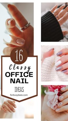 Office nail ideas Business Professional Nails, Classy Work Nails, Work Nails Professional, Short Work Nails, Office Nails Professional, Manicure Nails Design, Work Appropriate Nails, Professional Nail Designs, Monochrome Nails